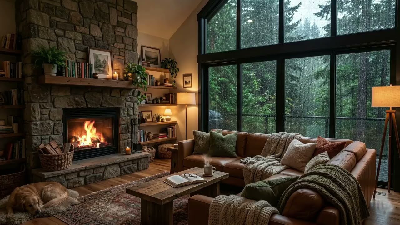 Cozy Rain on Window 🌧️ Fall Asleep Fast | Deep Sleep Rain Sounds