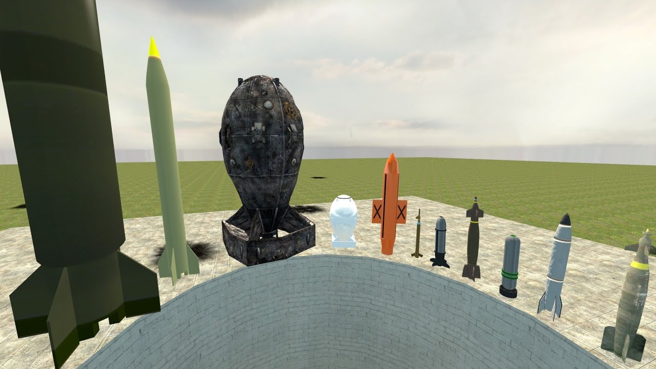 Garry's mod Bombs Testing Deep hole all types of missile (garry's mod) 
