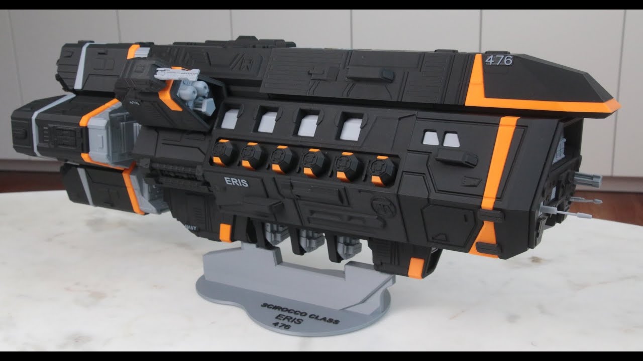 Timelapse of 3D Printing the MCRN Scirocco Class from The Expanse - Epic Spaceship Build