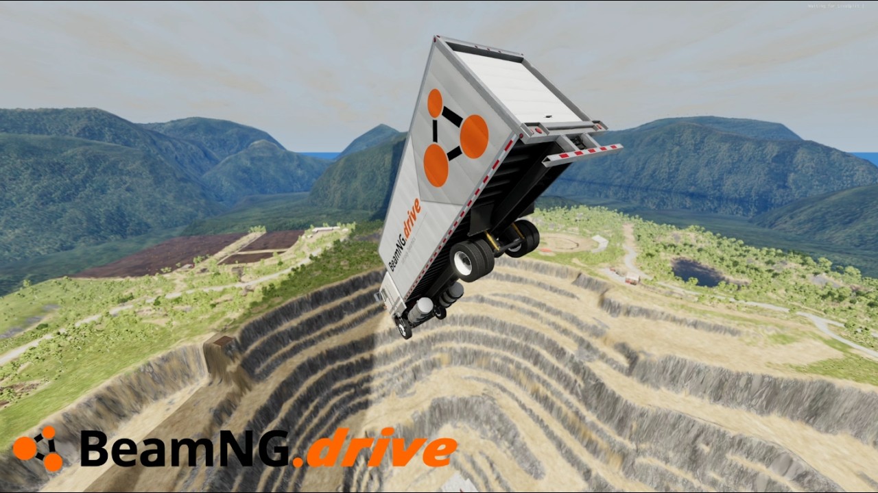INSTANT DESTRUCTION! TRUCK Cliff Jump Gone Wrong | BeamNG Drive
