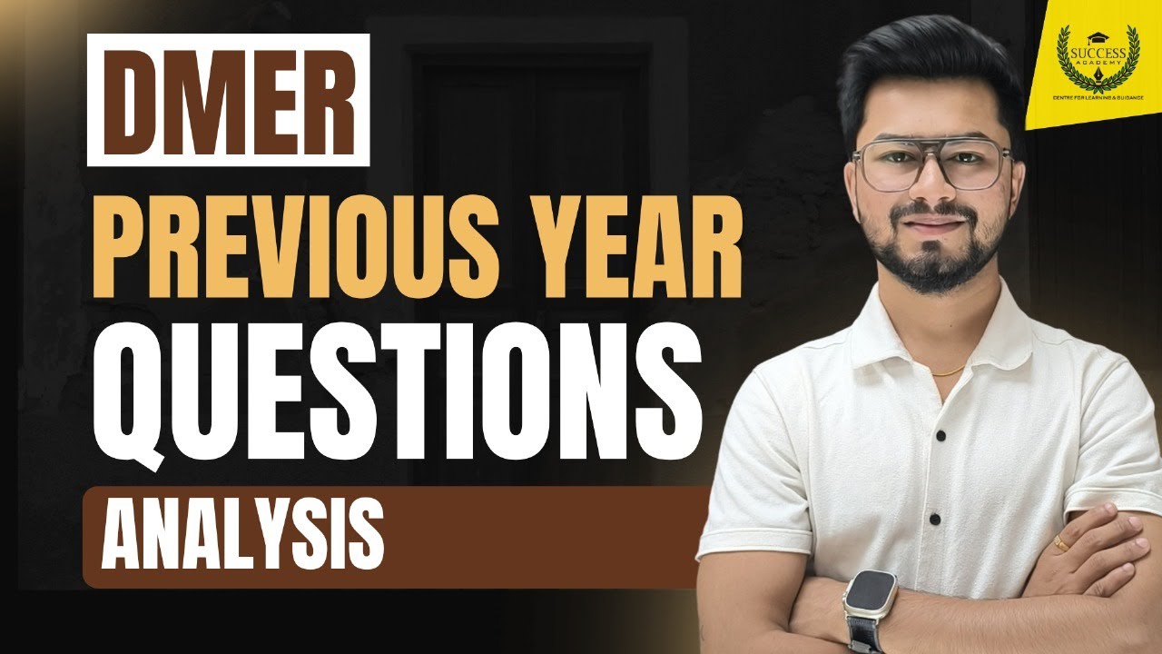 DMER PREVIOUS YEAR QUESTION PAPER (PYQ) ANALYSIS BY - SAGAR SIR