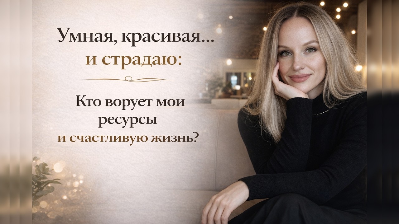 вебинар «Умная, красивая... и страдаю: Кто ворует мои ресурсы и счастливую жизнь?»