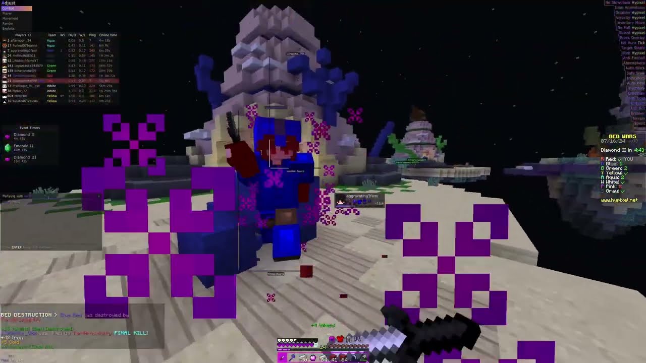 PLAYING BEDWARS WITH ADJUST CLIENT