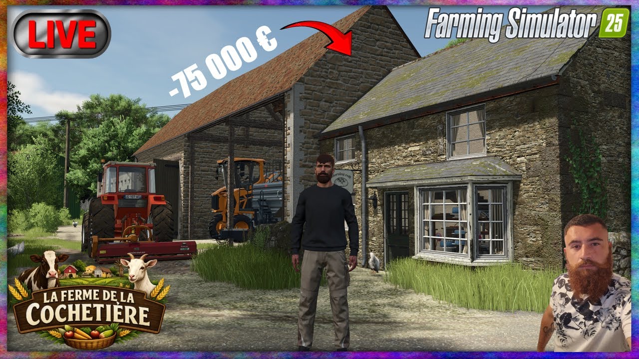 🔴🐑LA FERME DE LA COCHETIERE🐄-75 000€ MAIS J'AI LA BOULANGERIE😁 FARMING SIMULATOR 25 !