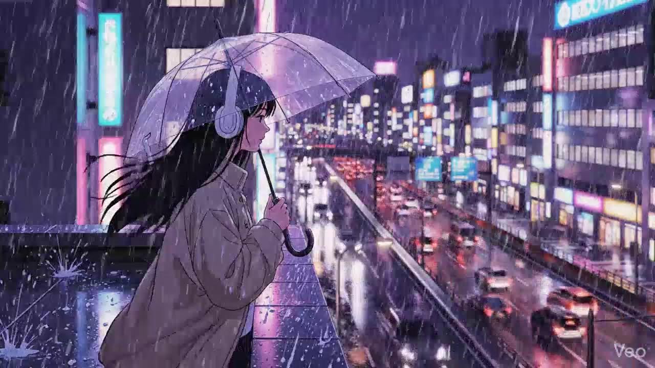 Urban Rain 🌧️ Japanese Neon City Lofi Study Beats