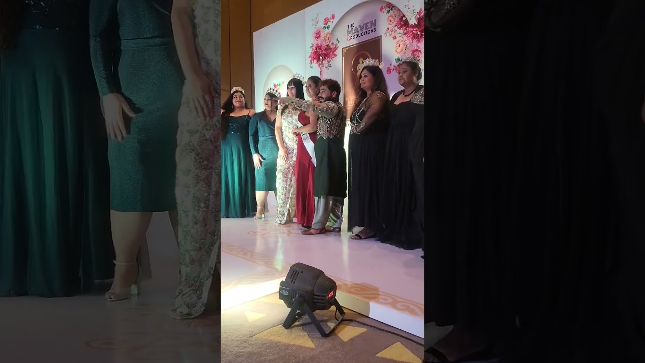 sash ceremony of the finalists at Maven Ms Plus Size India