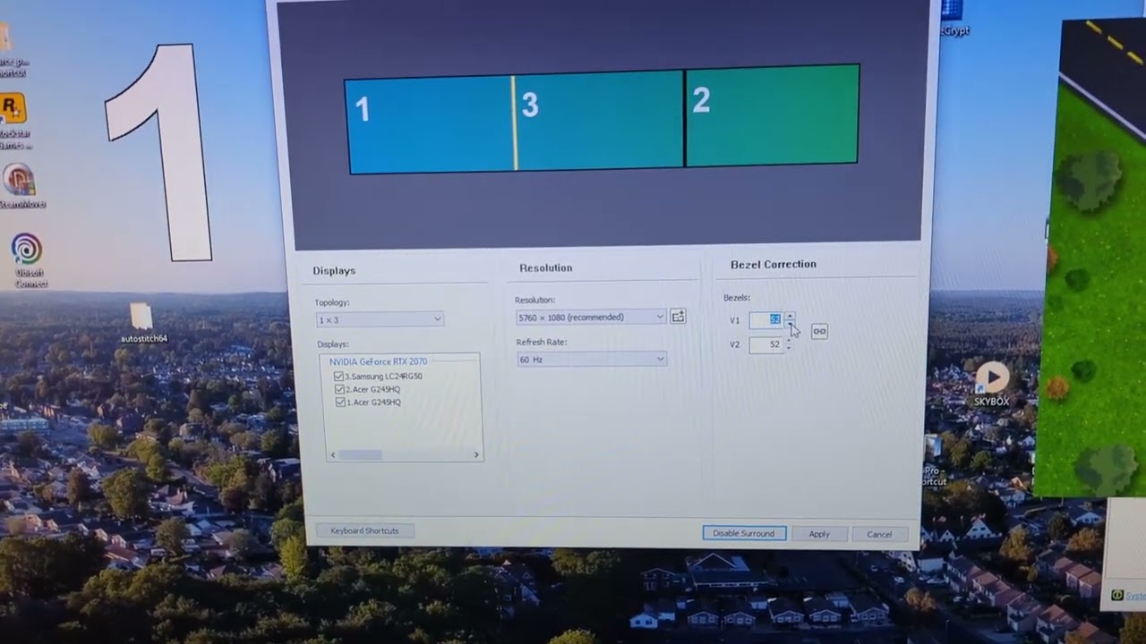 Setting up 3 screens using NVidia Surround
