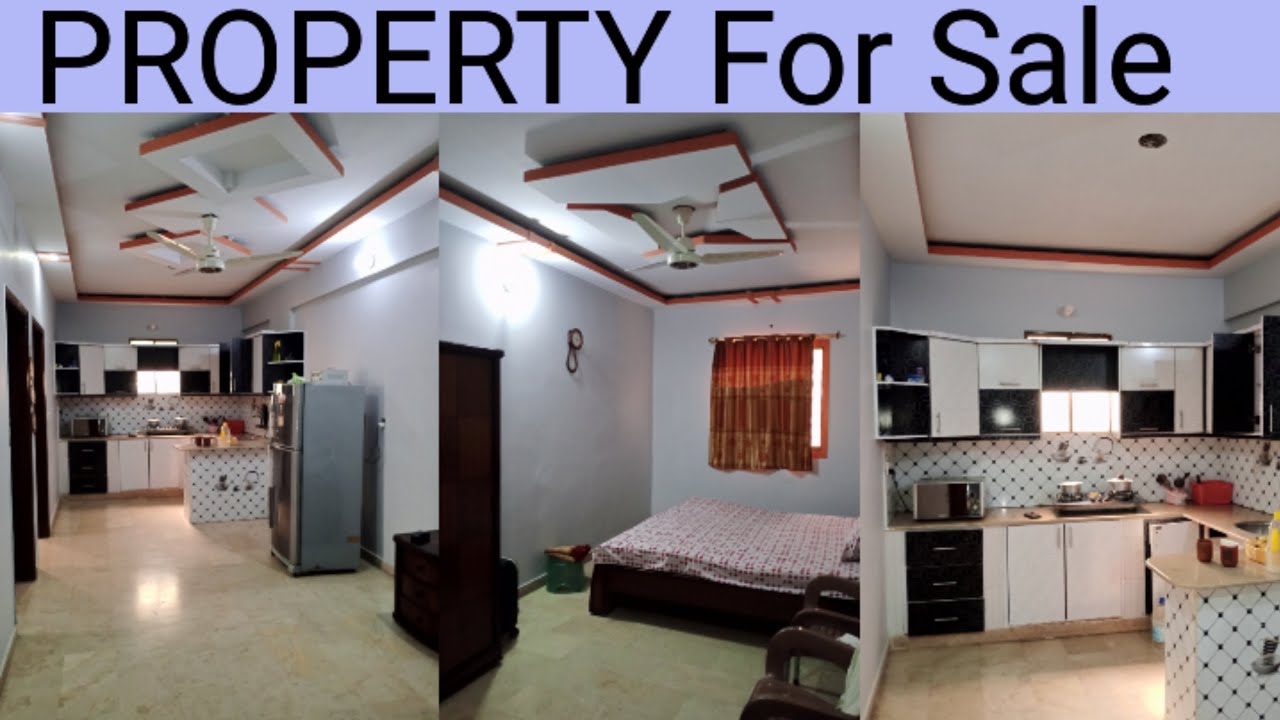 Property For Sale 2BED Drawing Tv Lounge Nazimabad no3 1st floor corner portion west open road side 
