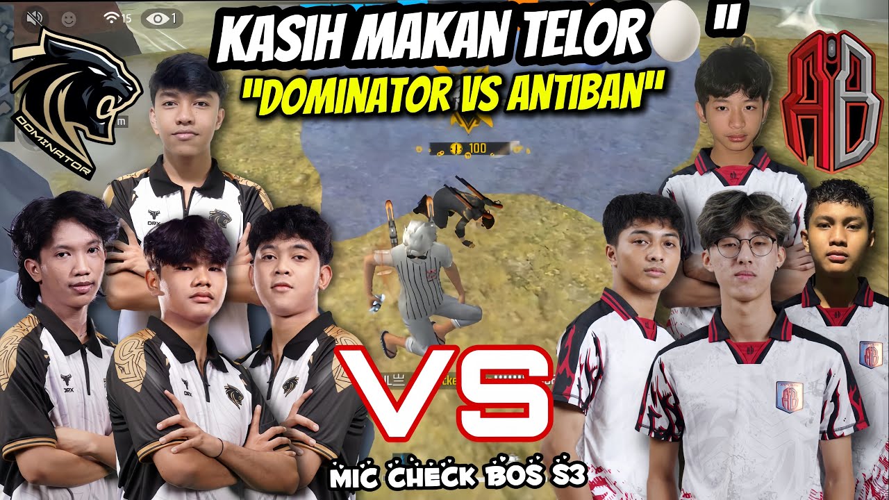 AB MUKBANG TELOR!! MIC CHECK DOMINATOR VS ANTIBAN🔥 FULL INDO AKHIRNYA TURUN😱