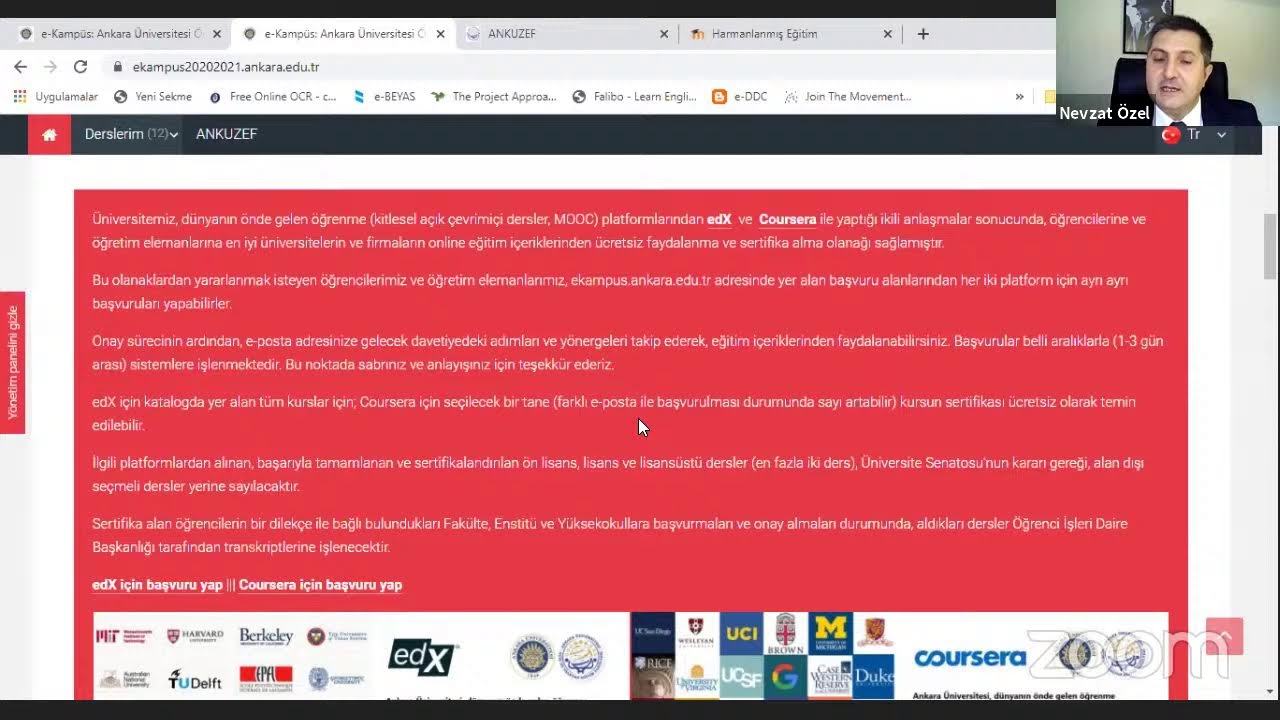 Ankara Üniversitesi Uzaktan Öğretim Süreçleri ve Sistemleri
