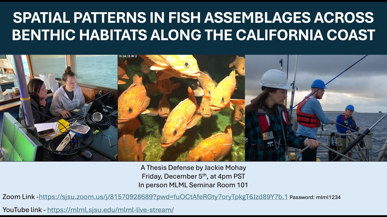 J Mohay: "Spatial patterns in fish assemblages across benthic habitats along the California Coast"