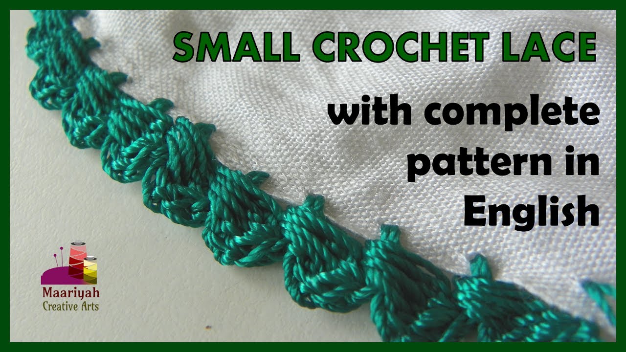 SMALL Crochet LACE (Edging/Border/Trim) #2 - DIY | COMPLETE PATTERN in English - 158