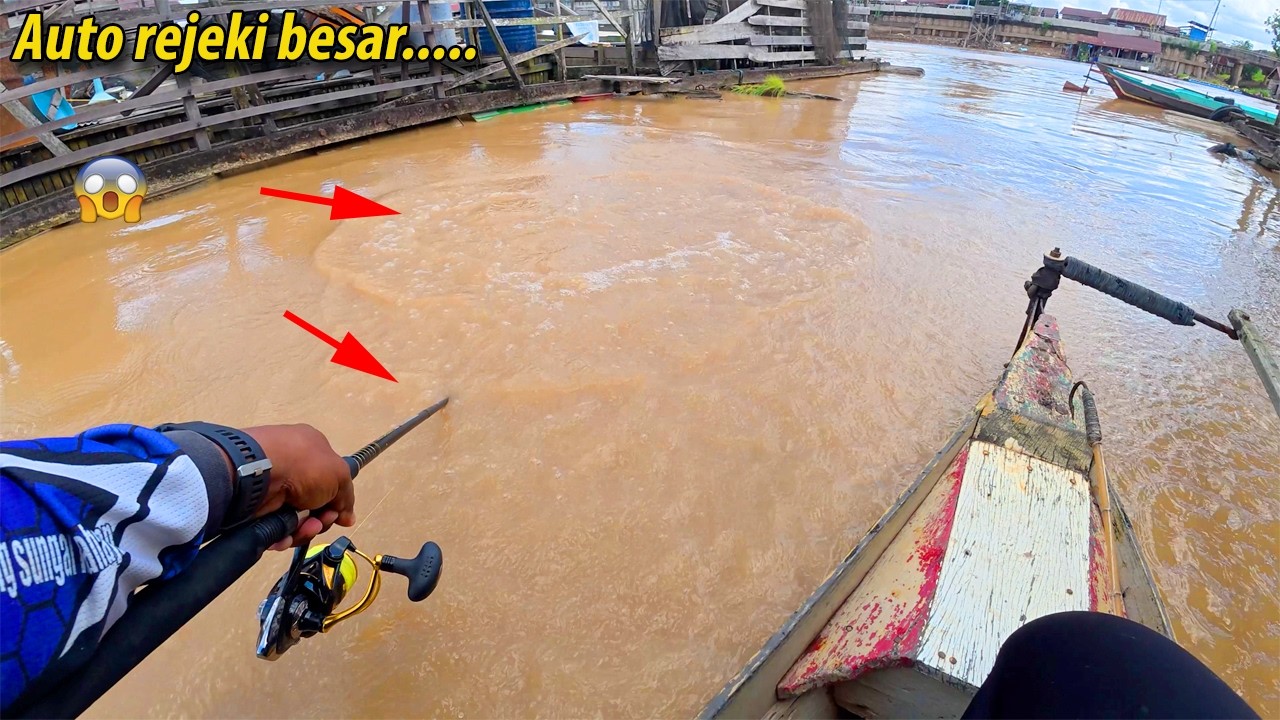 Kali ini dibikin heboh ketua‼️mancing ikan patin liar di sungai besar Kalimantan