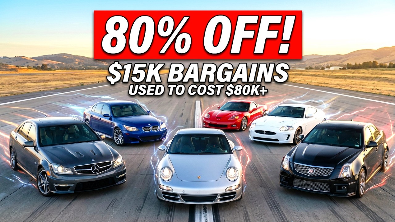 6 INSANE Performance Cars Under $15k That Were Once $80k+