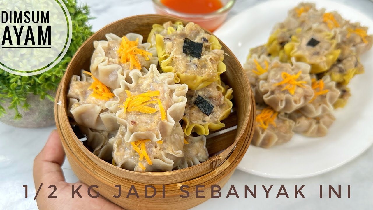 DIMSUM AYAM PALING ENAK !! 1/2 KG ADONAN JADI SEBANYAK INI WELLLL 🤣👍✨ COCOK BUAT JUALAN