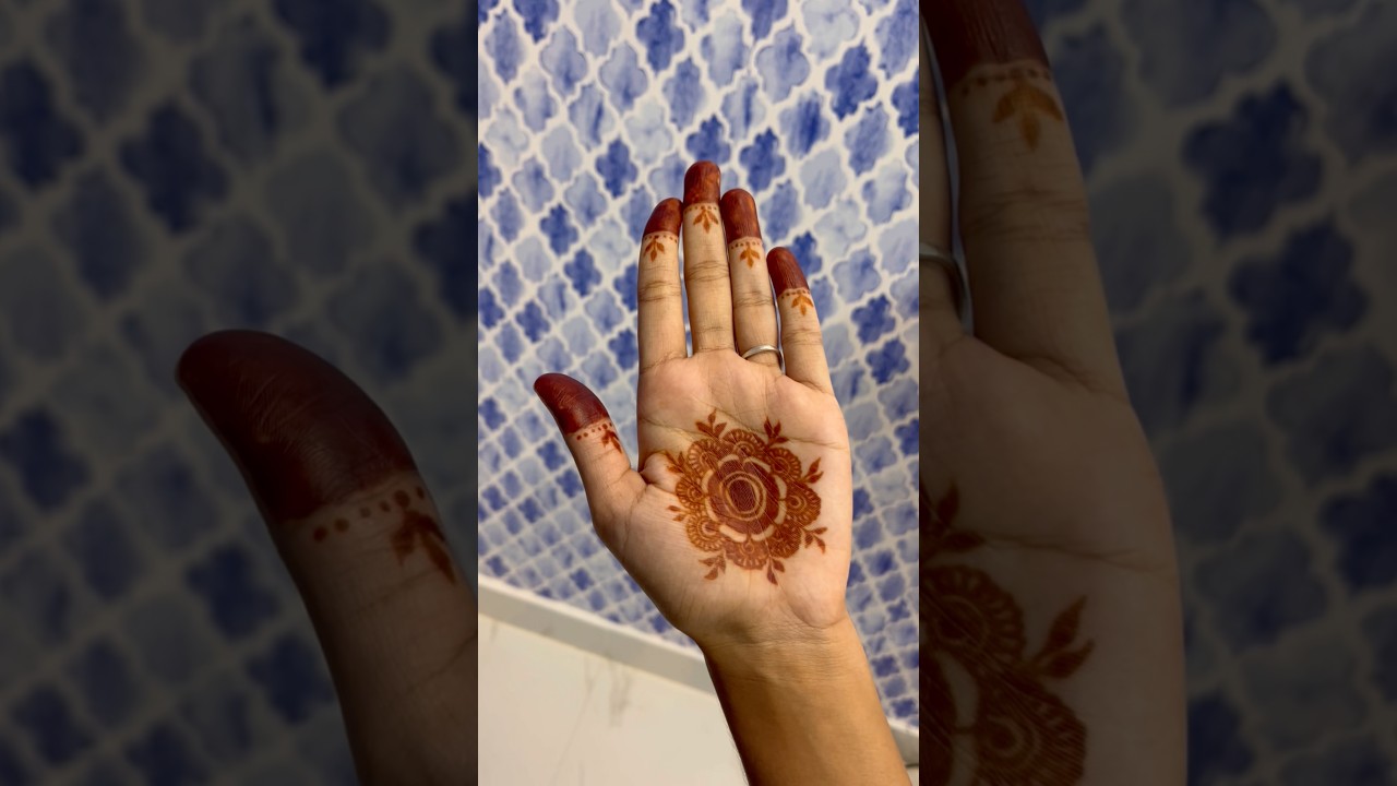 Minimal mehendi design 🌺 | #mehendi #minimalmehndidesign #easymehendidesign #henna #sandhanakaatre