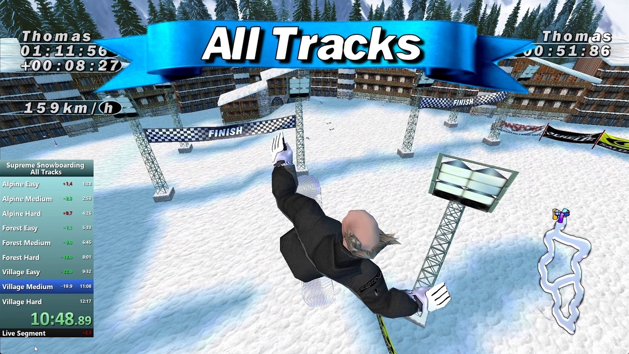 SPEEDRUN | 12:08.59 - All Tracks Supreme Snowboarding