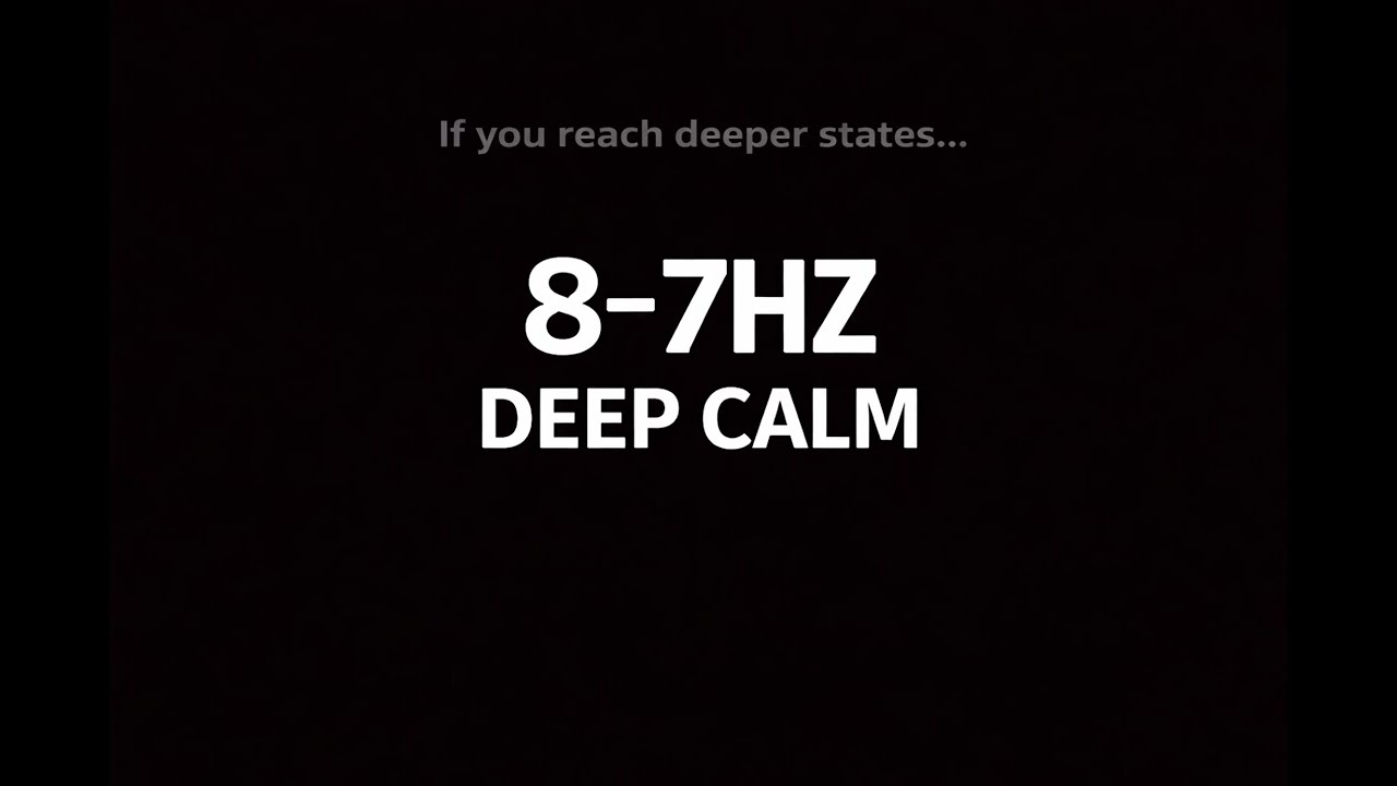 8–7Hz DEEP CALM – Theta Relaxation Frequency  Black Screen Meditation