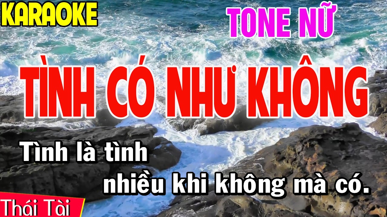 Tình Có Như Không Karaoke Tone Nữ | Thái Tài