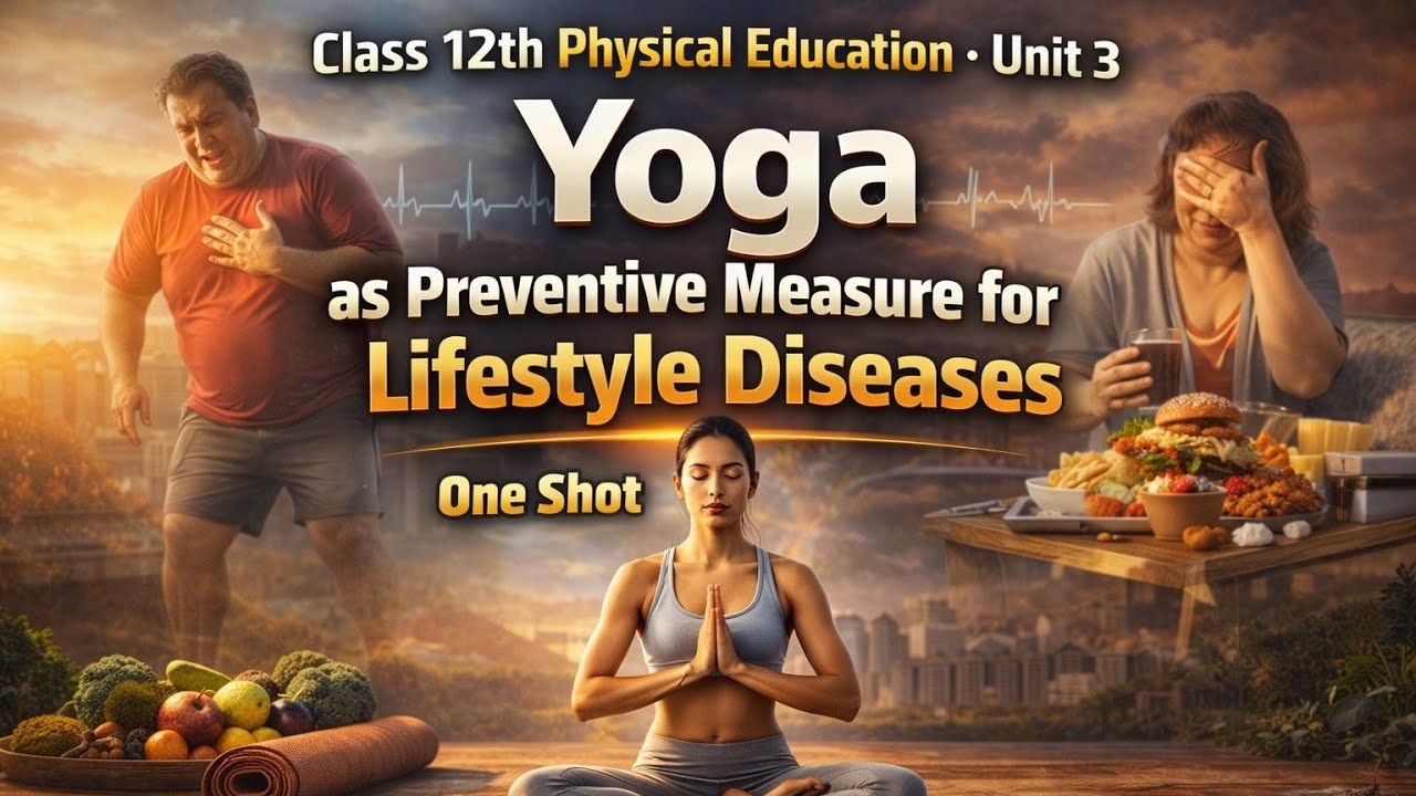 Yoga as Preventive Measure for Lifestyle Diseases | Class 12 Physical Education Unit 3 | One Shot |
