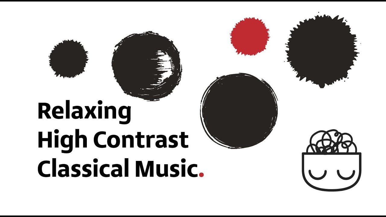 Baby Sensory - High contrast fun visual tracking Mozart classical music calming - black white