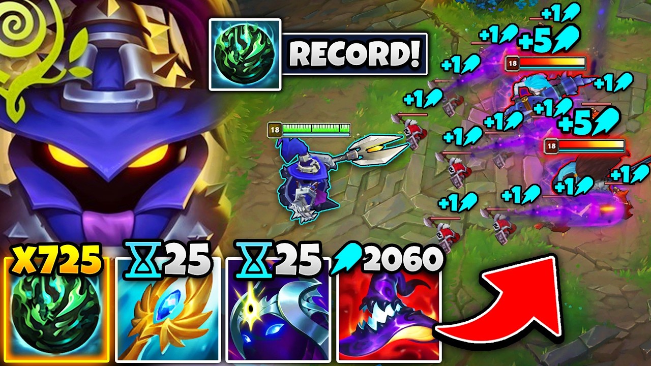 I BROKE THE VEIGAR STACK RECORD WITH THIS MAX HASTE BUILD! (2060 AP, 725 STACKS)