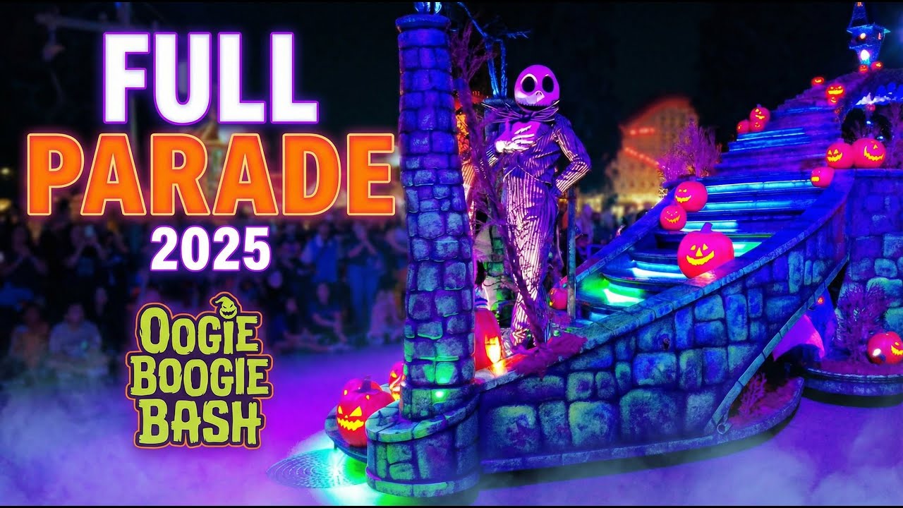 FULL Frightfully Fun Parade at Oogie Boogie Bash 2025! Disney Villains & Headless Horseman