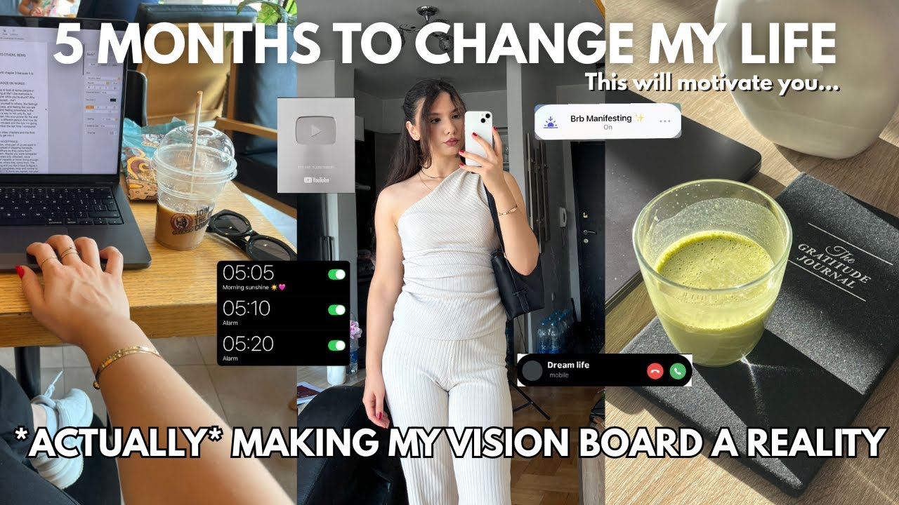 Making my vision board a reality in 5 MONTHS: PRODUCTIVE WEEK, 5am MORNINGS, CONTENT CREATION, &more