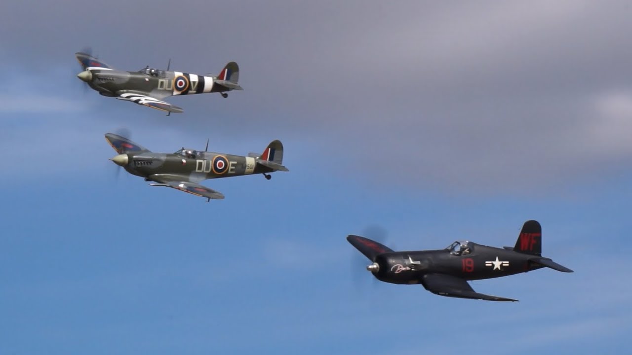 Spitfires and Corsair at Old Warden 29th June 2025