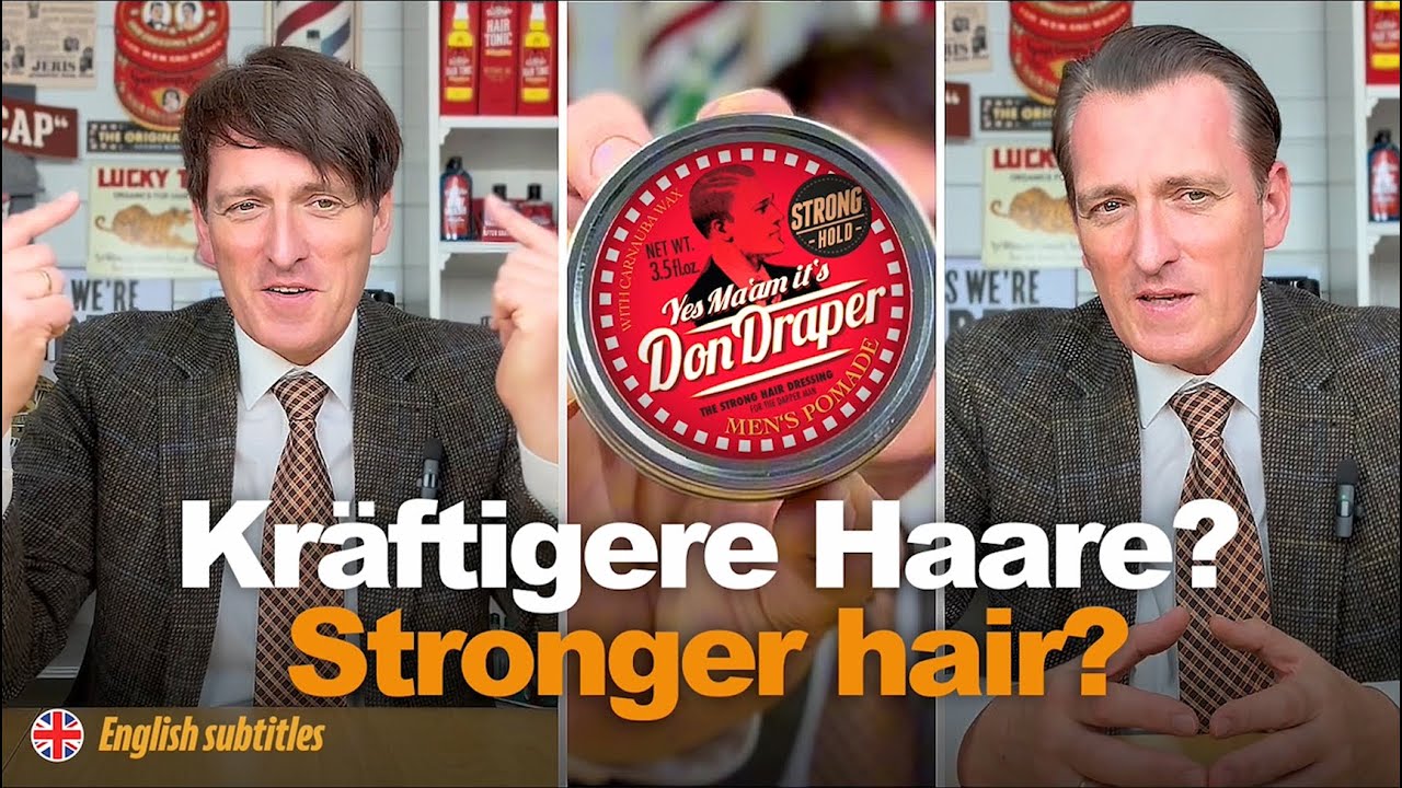 Don Draper Hair Pomade: Kräftigere Haare? Stronger hair? | German + English subtitles | PomadeShop