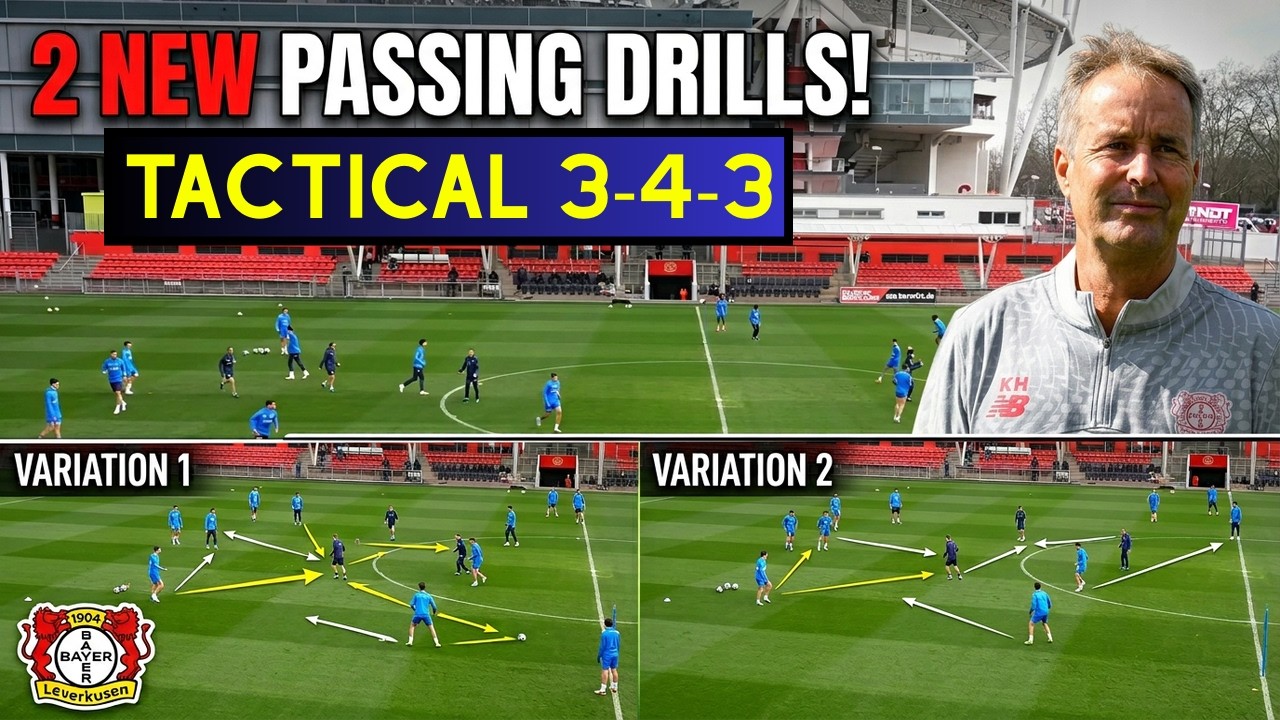 🔰Tactical Passing Drills With Passive Defense / 2 Variation / Bayer 04 Leverkusen