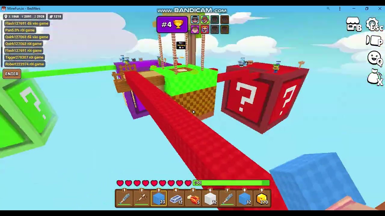 Minefun.io Bedwar so ezz..