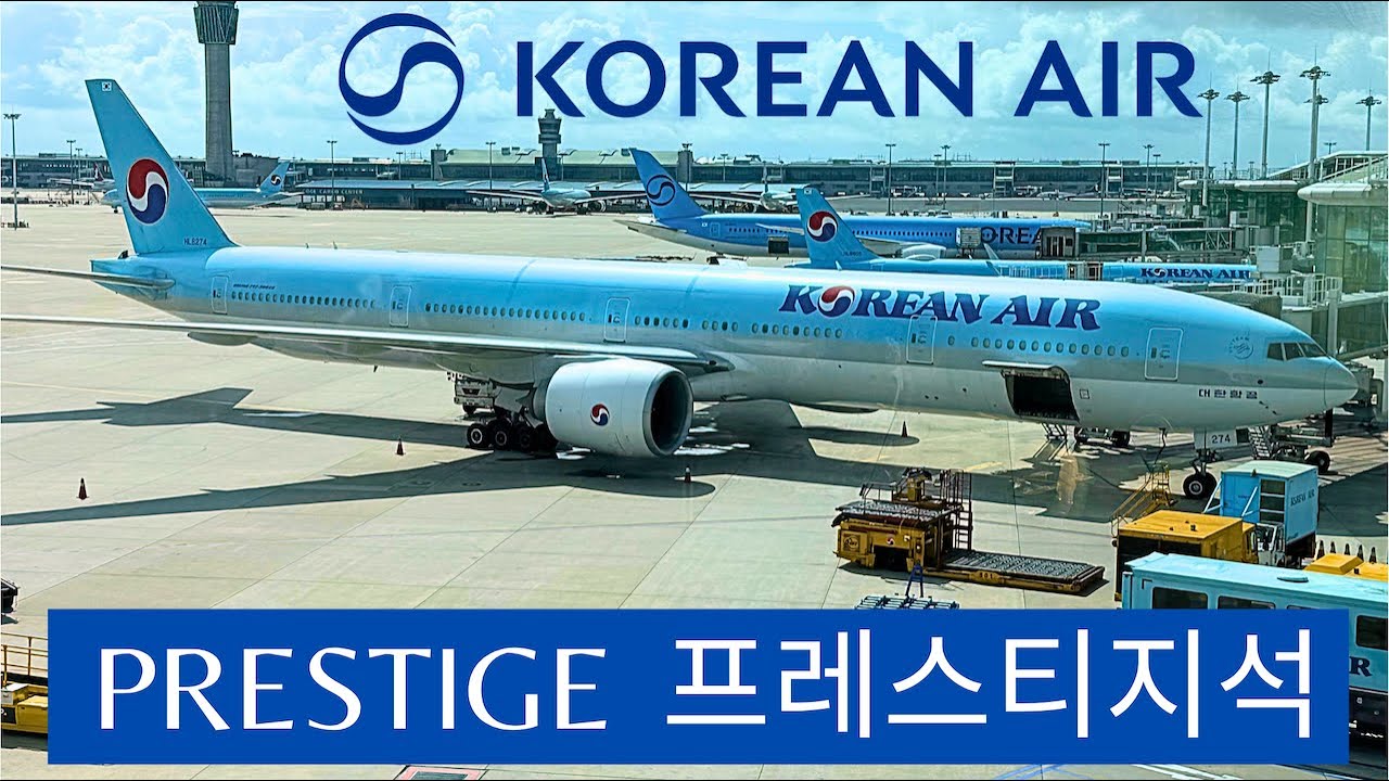 KOREAN AIR 대한 항공 Prestige Business Class  - KE 714 - Tokyo Narita to Seoul Incheon - B777-300ER