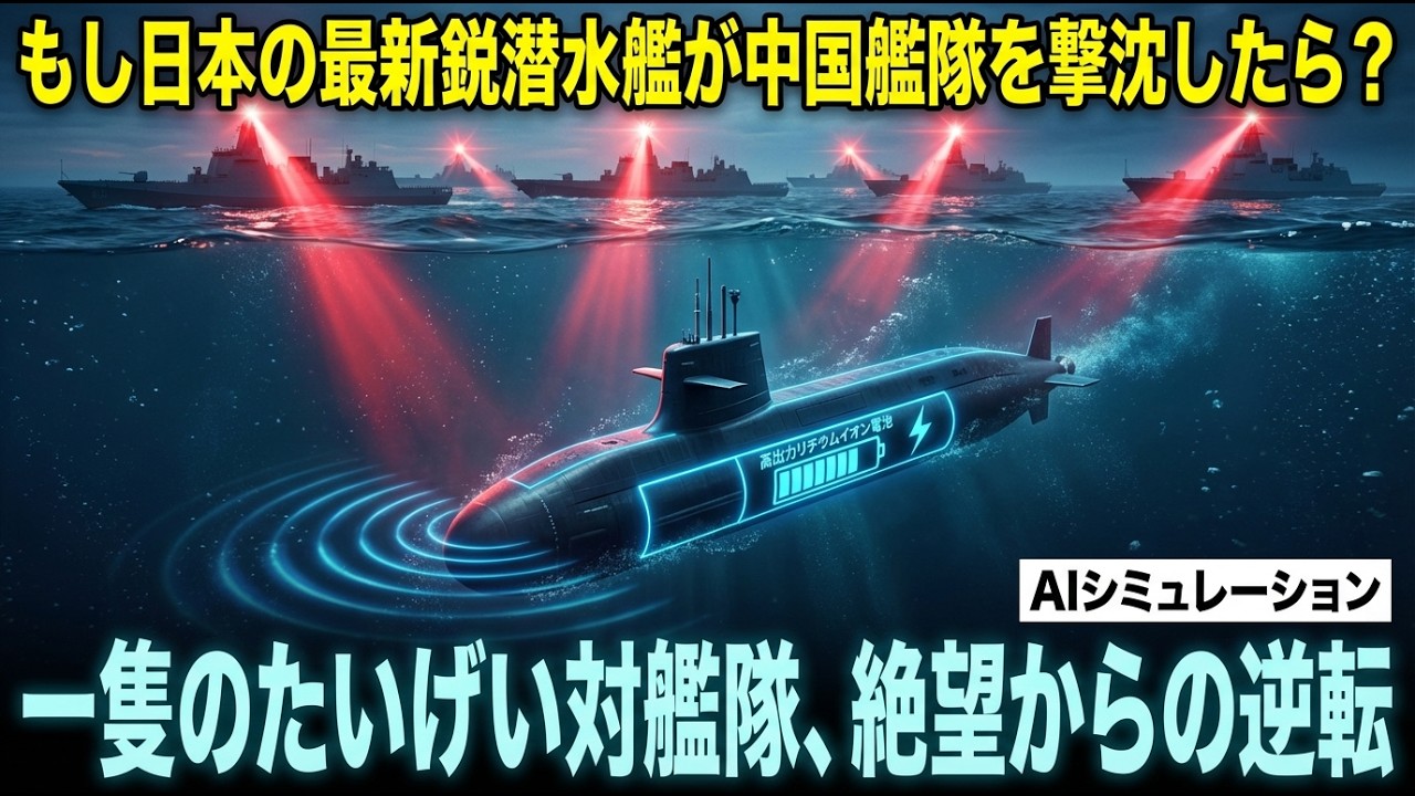 もし日本の最新潜水艦が中国原潜に包囲されたら？「たいげい」が放つ驚愕の一撃