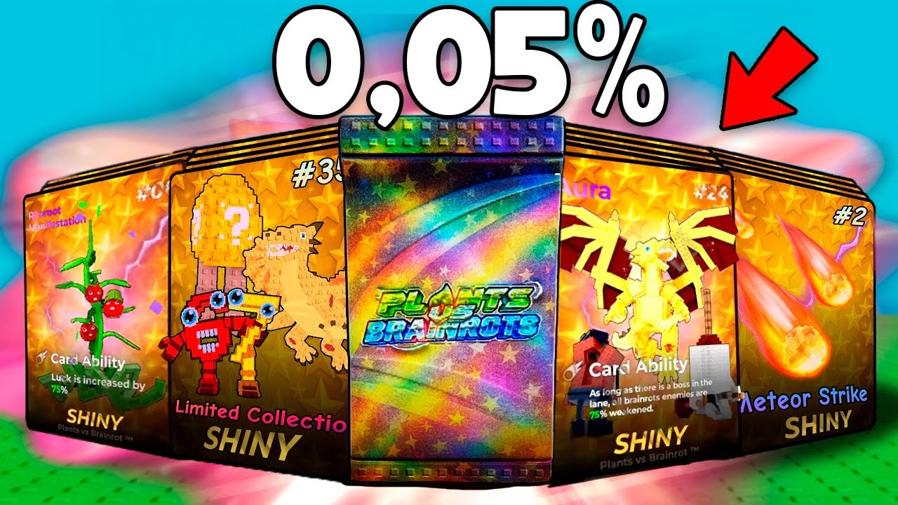 Abriendo CARTAS hasta CONSEGUIR las M&Aacute;S RARAS de PLANTAS vs BRAINROTS!