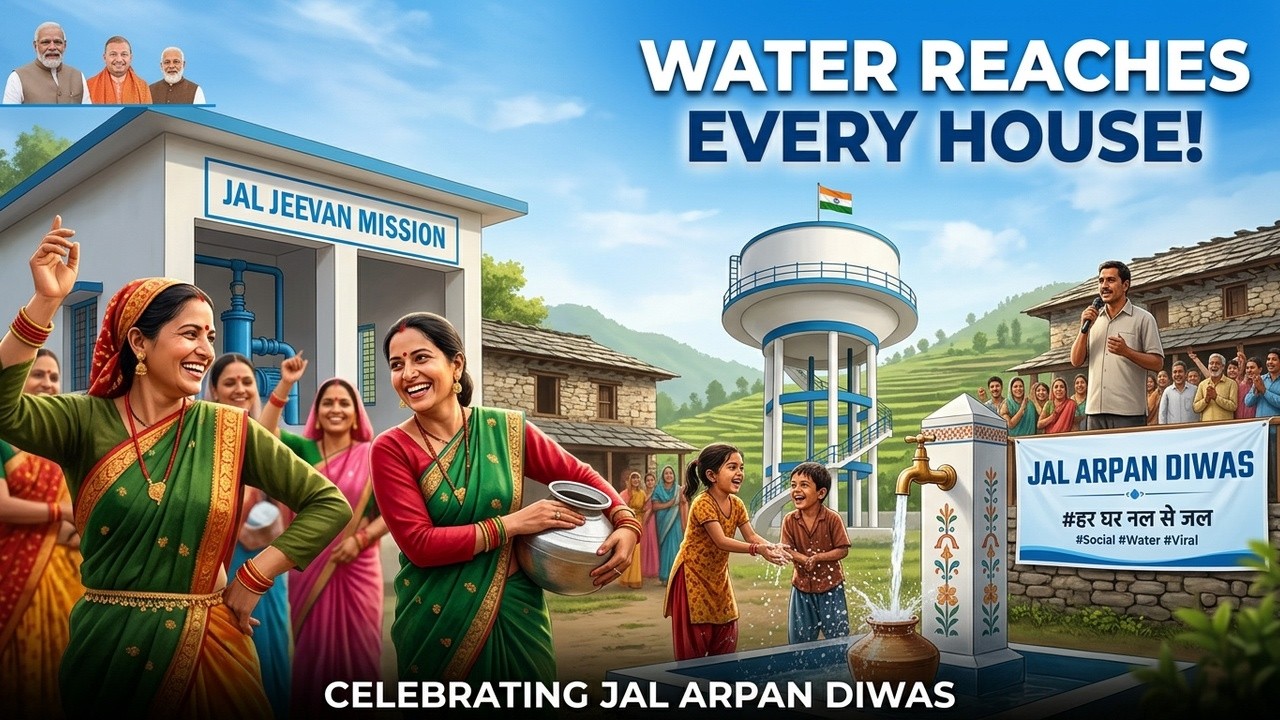 Jal Arpan Diwas Uttarakhand#social #viral #fun #water #funny