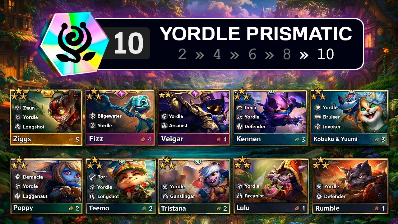 🔥10 YORDLE PRISMÁTICO  más temprano que NUNCA! en TFT Set 16