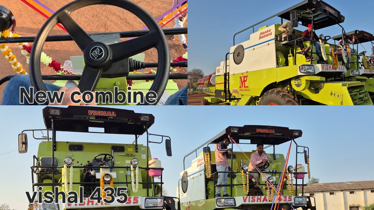 Taking delivery of all-new Vishal 435 combine harvester.