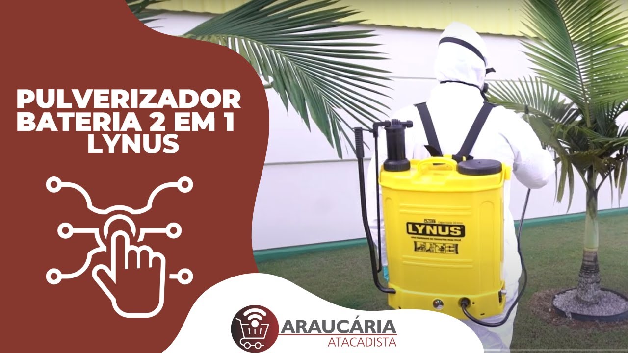 Pulverizador Costal a Bateria 12v 18L 2 Em 1 Lynus