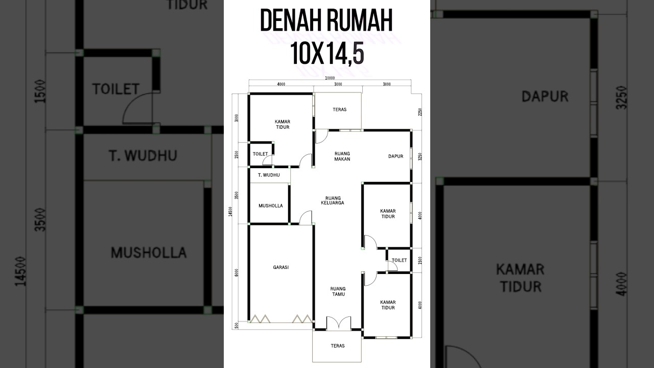 Denah rumah 10x14