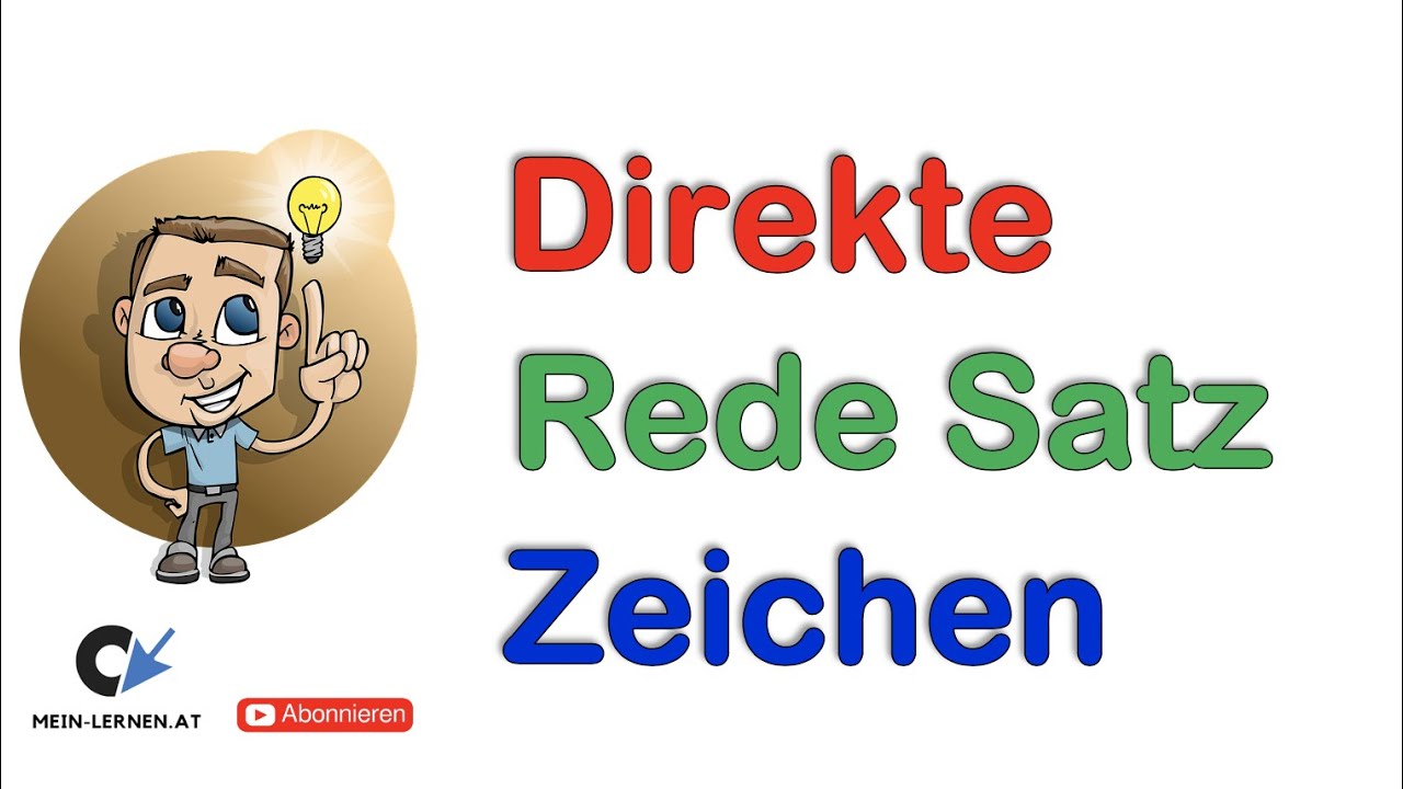 Direkte Rede Satzzeichen