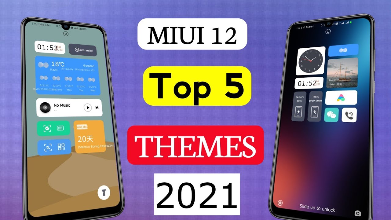 Miui 12 Top 5 Best Miui Themes for January 2021 | miui 12 premium quality theme