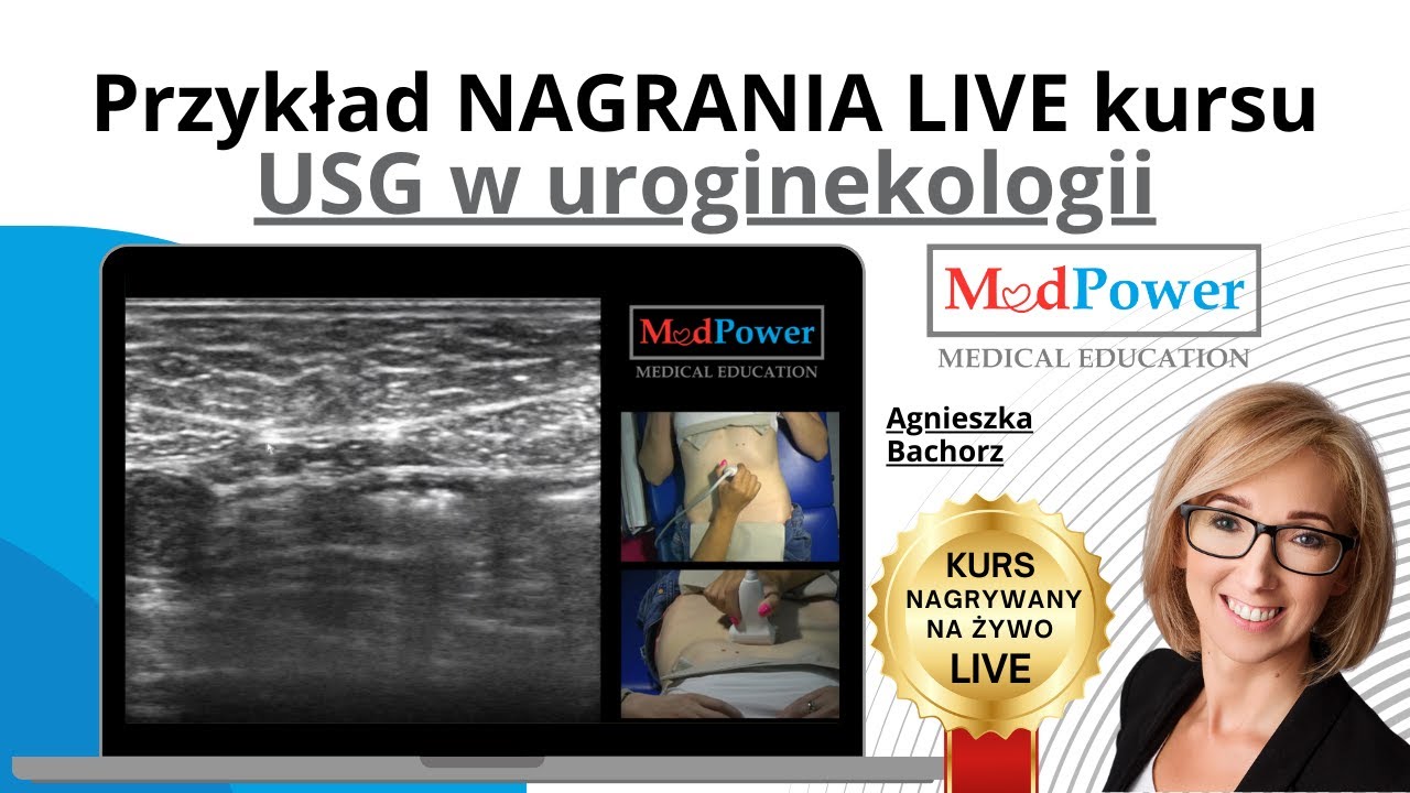 USG w uroginekologii, kresa biała, NAGRANIE LIVE z kursu USG w fizjoterapii uroginekologicznej