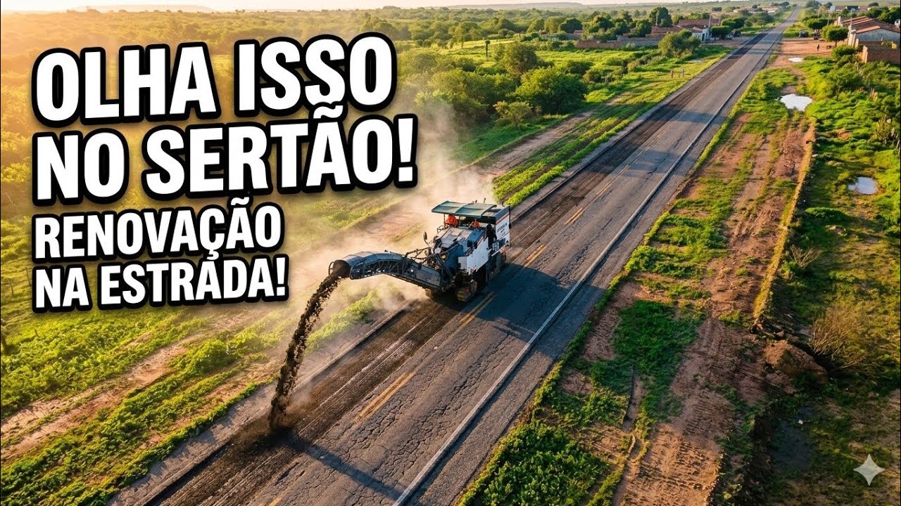 Fresadora de Asfalto em Ação | Asphalt Milling Machine at Work