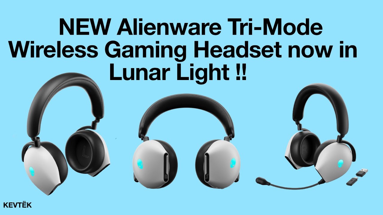 Alienware AW920H Lunar Light Wireless Gaming Headset Uboxing