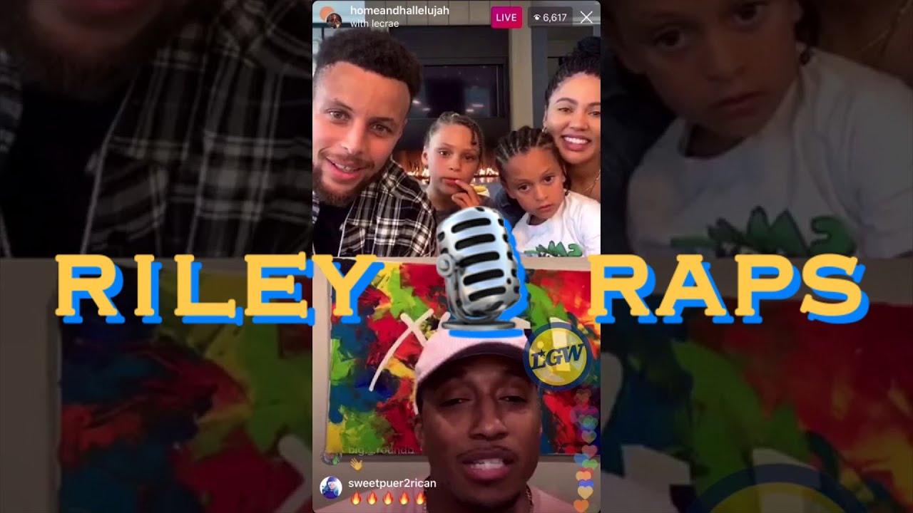 📱 Riley raps to Lecrae (Coming In Hot), who joins Stephen & Ayesha Curry on livestream (8:15 mark)