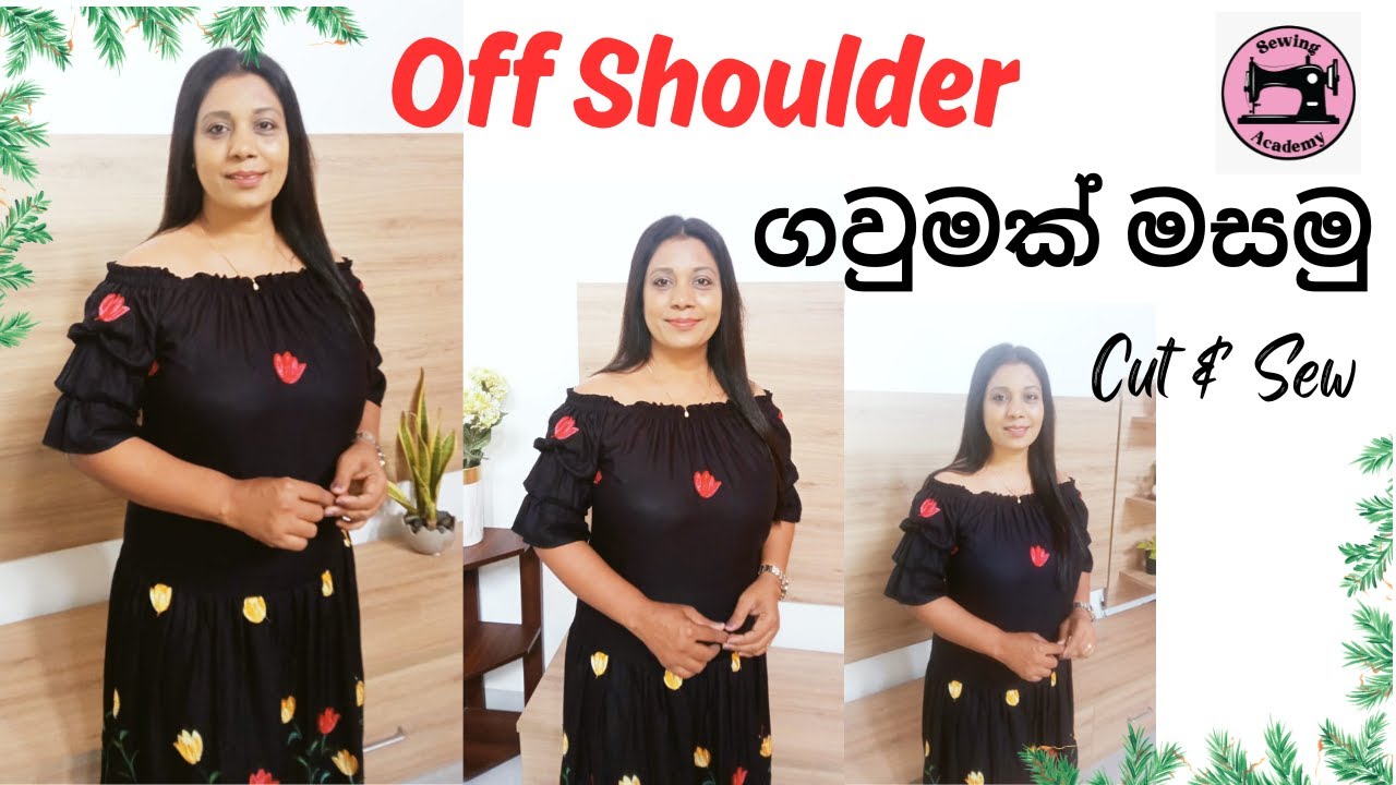 Frocks Pattern - Off Shoulder Dress Cut & Sew