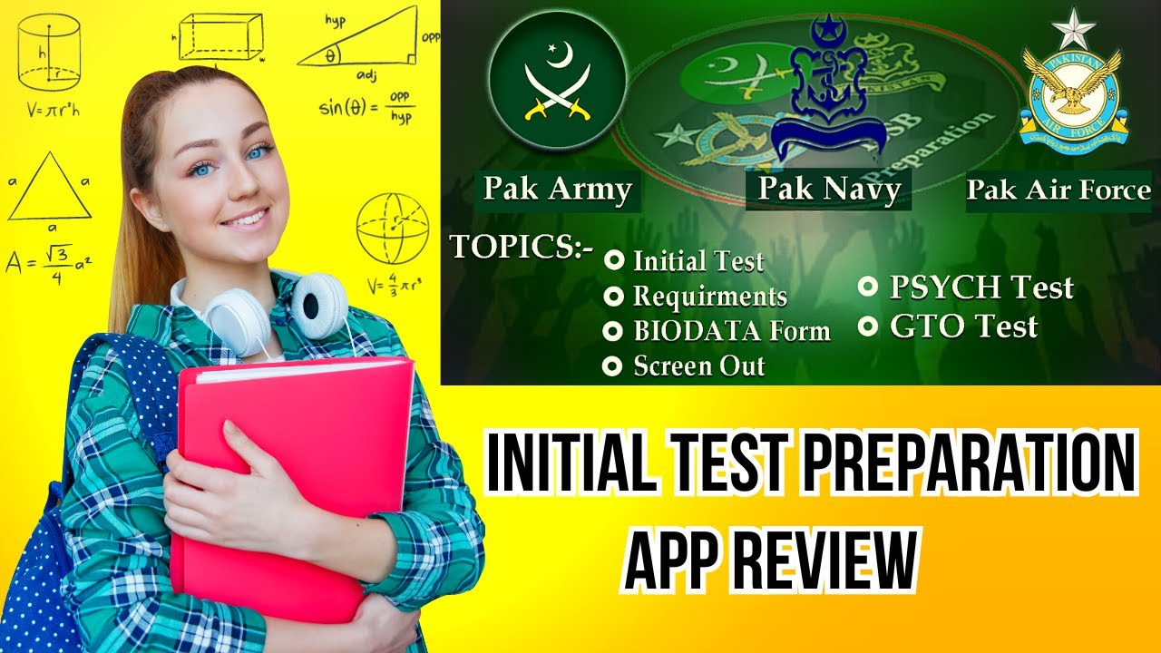 Initial Test Preparation App Review, Pak Army, Pak Navy, Pak Air Force KY tests ki tyari kesy kryn