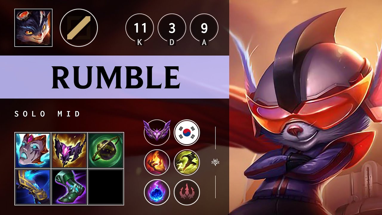 Rumble Mid vs Gwen - KR Master Patch 25.09