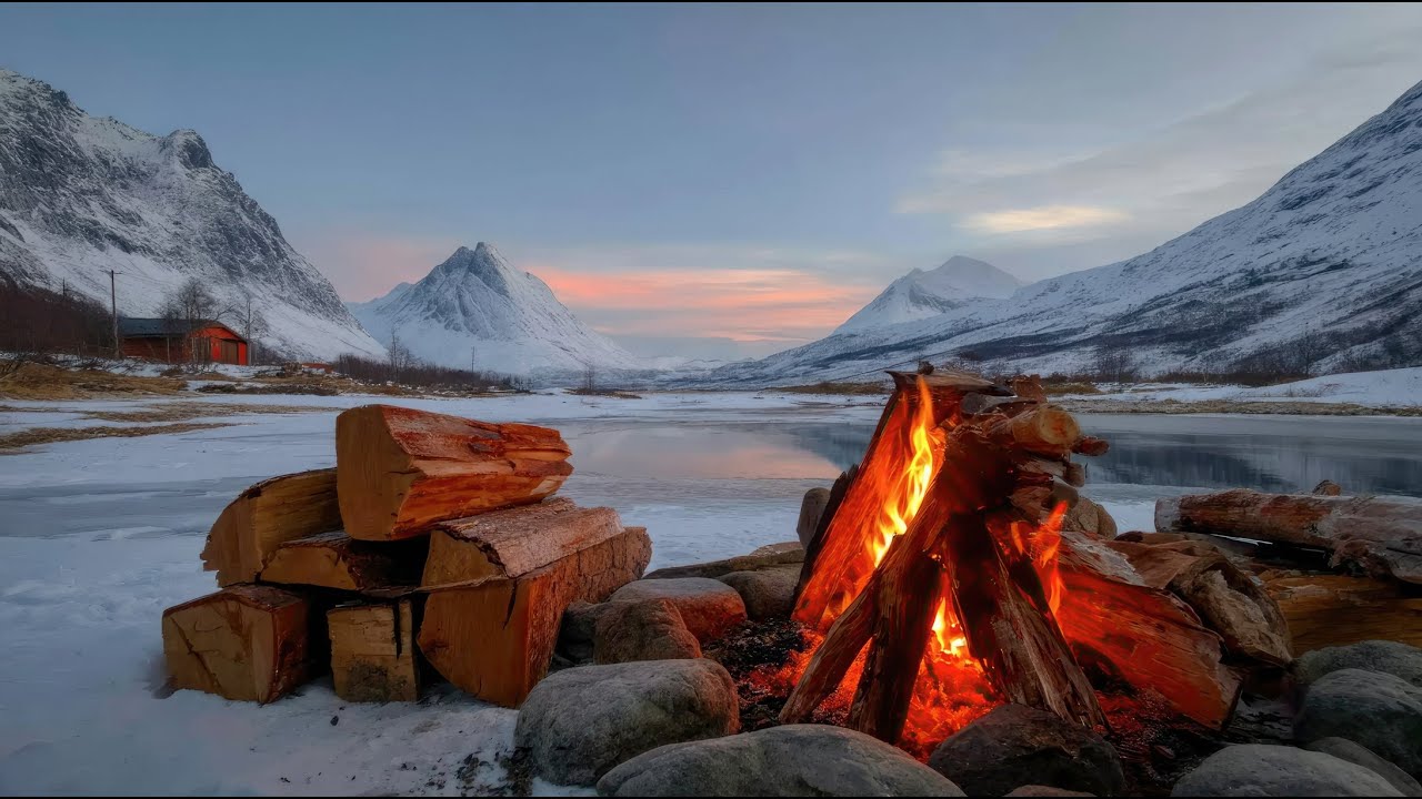 Fireplace Ambience for Insomnia | Quiet Winter Night Relaxation
